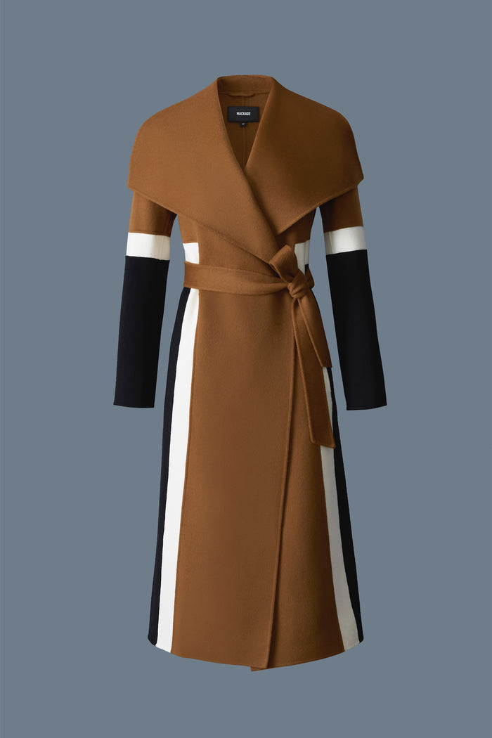 Mackage NYRIE Manteau Long En Laine Avec Ceinture Nouée