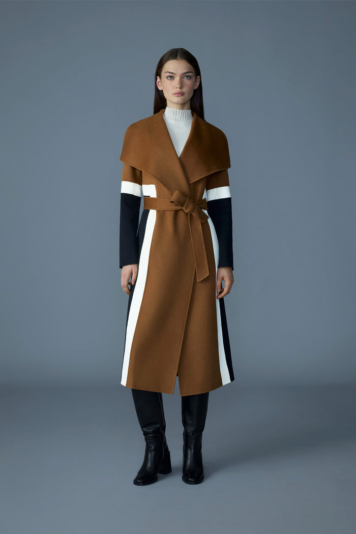 Mackage NYRIE Manteau Long En Laine Avec Ceinture Nouée