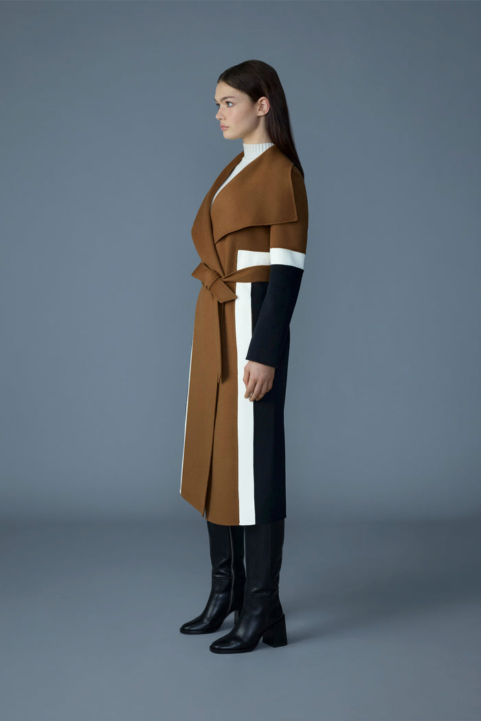 Mackage NYRIE Manteau Long En Laine Avec Ceinture Nouée