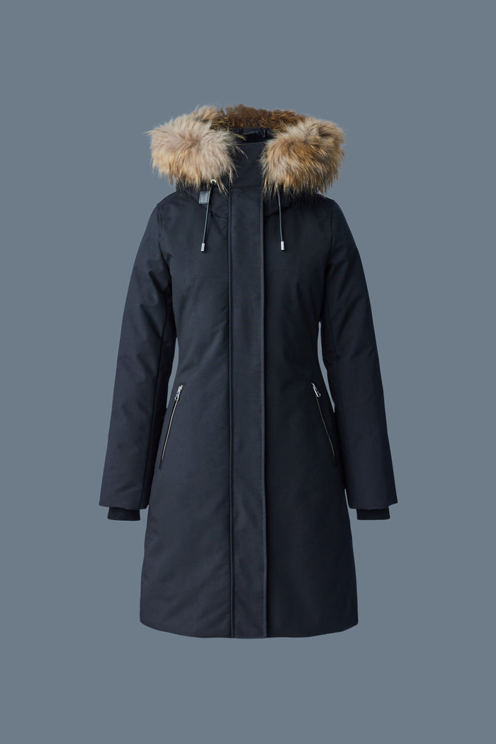 mackage SHILOH Manteau 2-en-1 en duvet avec plastron amovible et fourrure naturelle