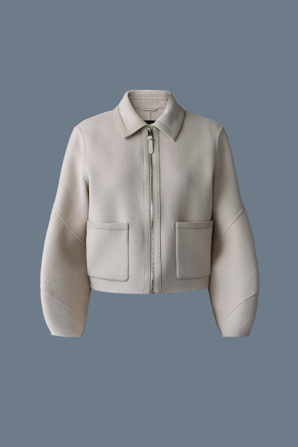 Mackage SOLANA Manteau Court En Lainage Double Face à Manches Ballons