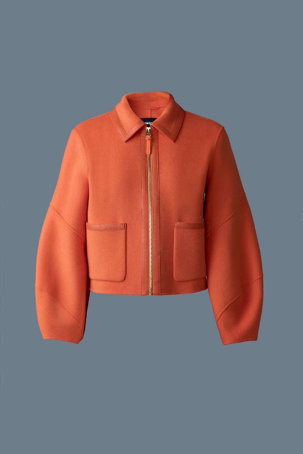 Mackage SOLANA Manteau Court En Lainage Double Face à Manches Ballons