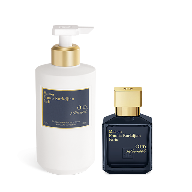 maison francis kurkdjian paris OUD satin mood Duo Lait parfumant pour le corps et Eau de parfum