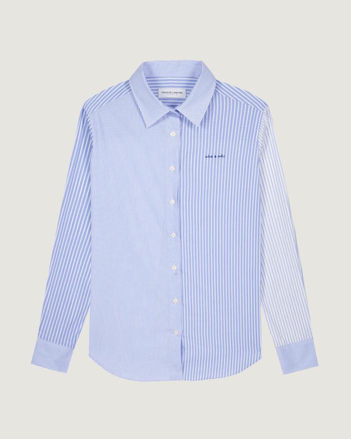 maison labiche La Chemise Dewet En Popeline 'wine & chill'