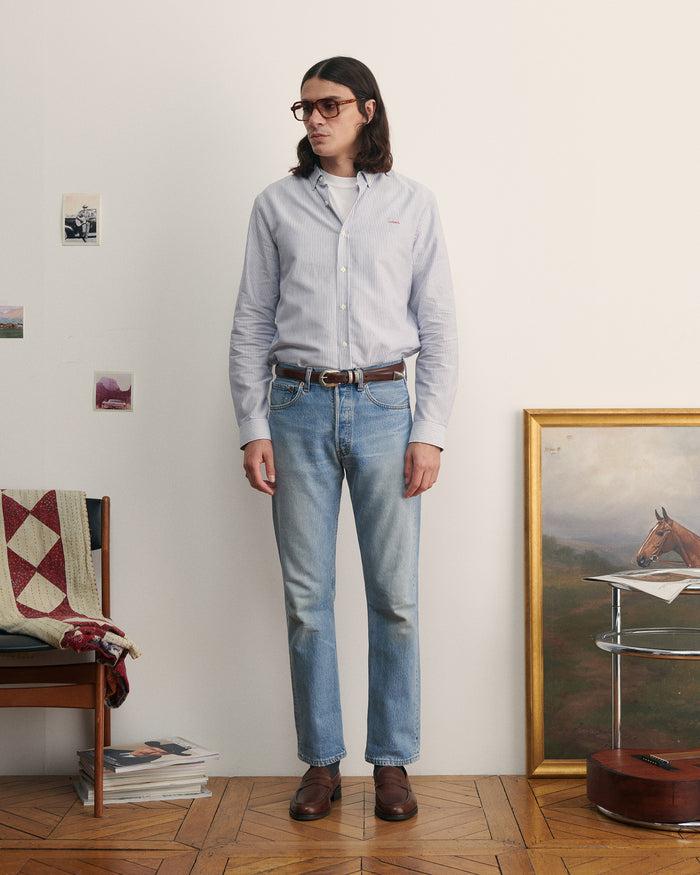Maison Labiche La Chemise Malesherbes En Oxford "amour"