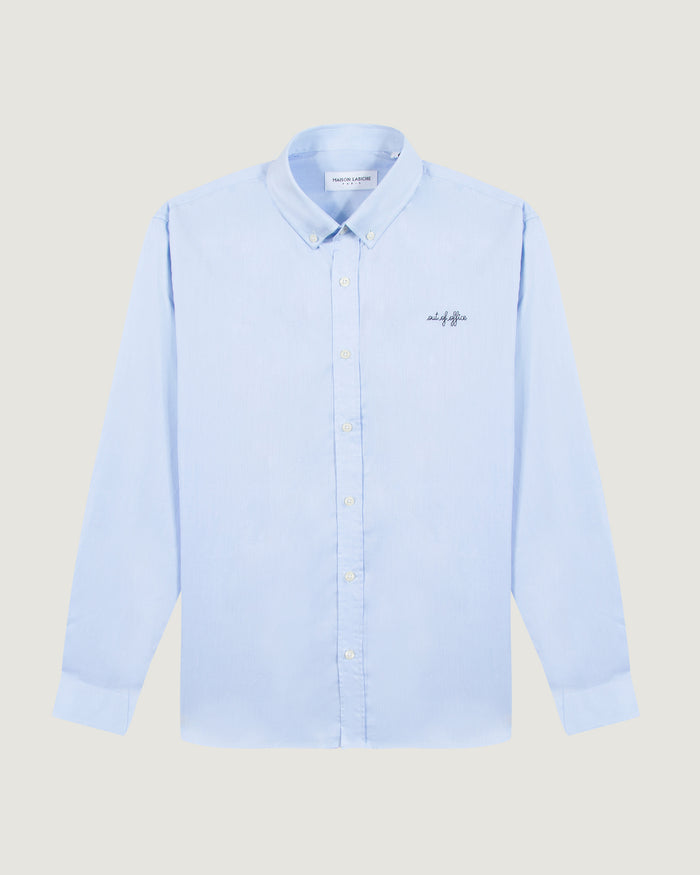 maison labiche La Chemise Malesherbes en twill "out of office"