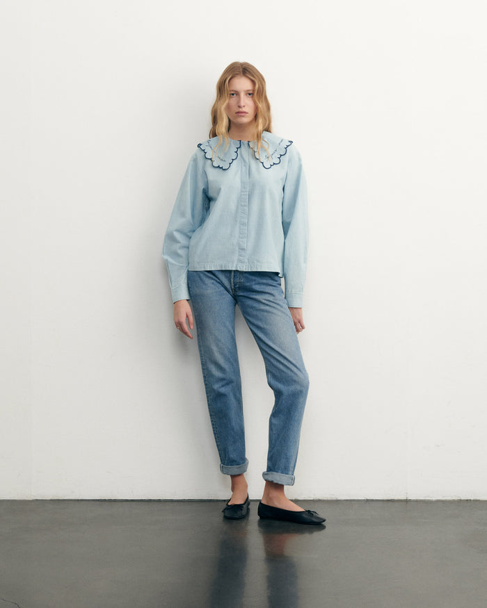 Maison Labiche La Chemise Sourdière Chambray "amour Toujours"