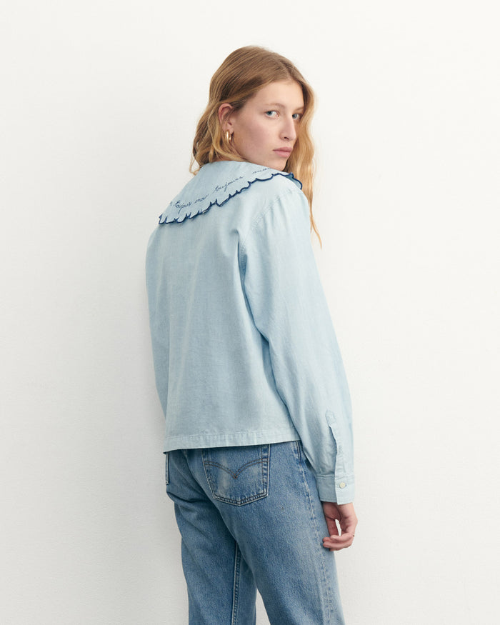 Maison Labiche La Chemise Sourdière Chambray "amour Toujours"