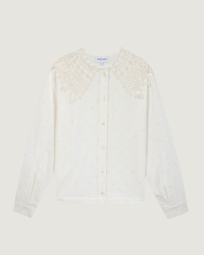 maison labiche La Chemise Sourdiere Col crochet "amour toujours"