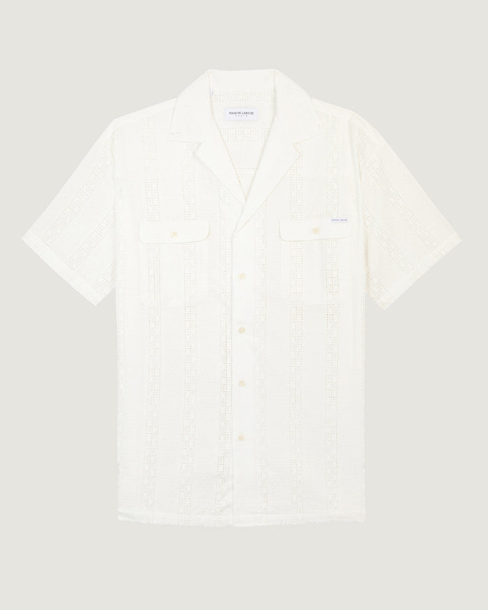 maison labiche Le Chemise Oversized Laurens en broderie anglaise