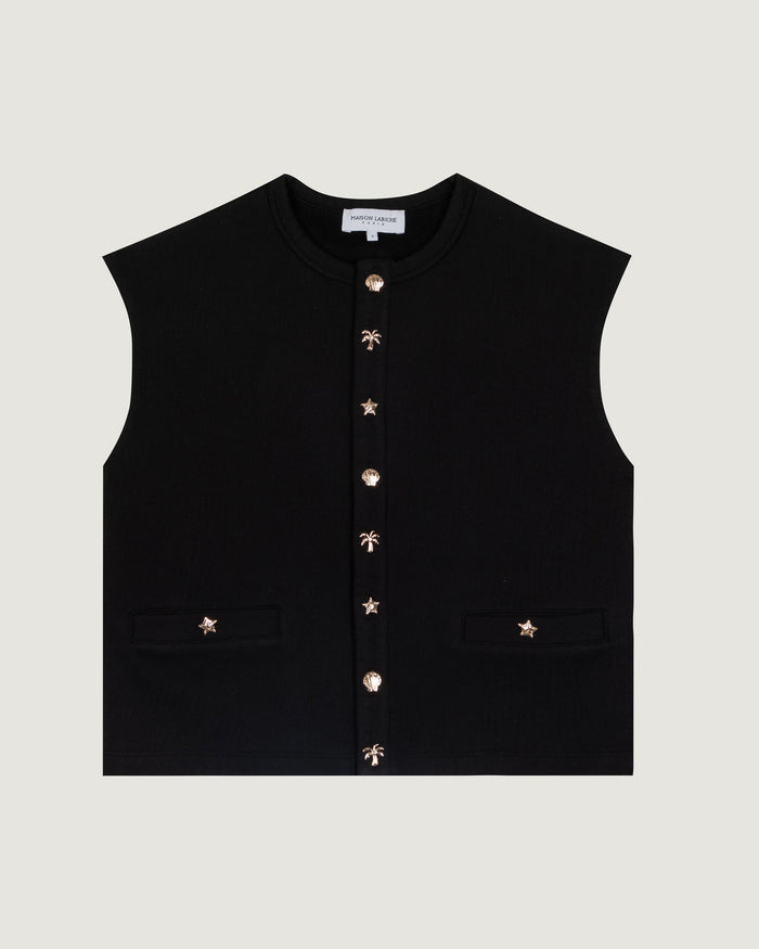 maison labiche Le Gilet Chabeur En Coton "coquillages"