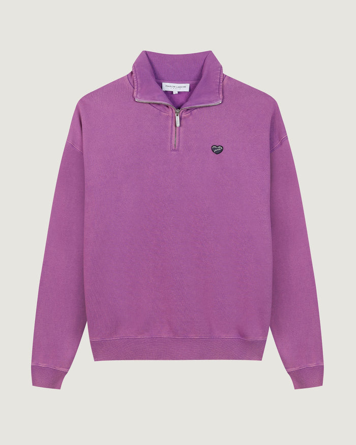 maison labiche Le Sweatshirt Camionneur placide "patch coeur"