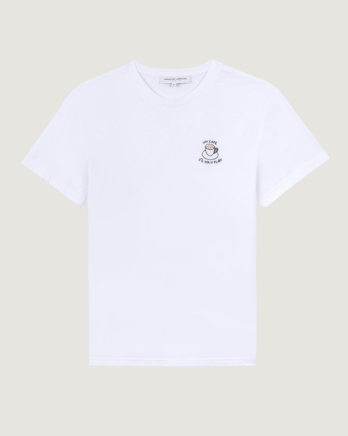 maison labiche Le Tee-shirt Popincourt unisexe 'café'