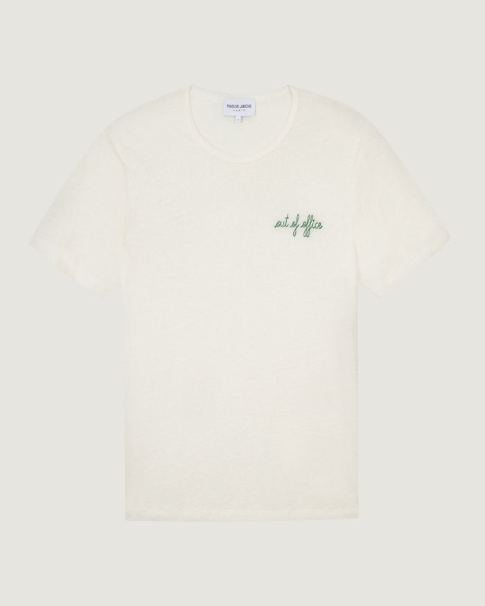 maison labiche Le Tee-shirt Villiers En Coton "out of office"