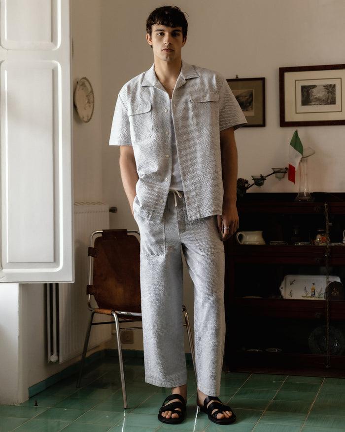 Maison Labiche Le Pantalon Guigner "en Seersucker"