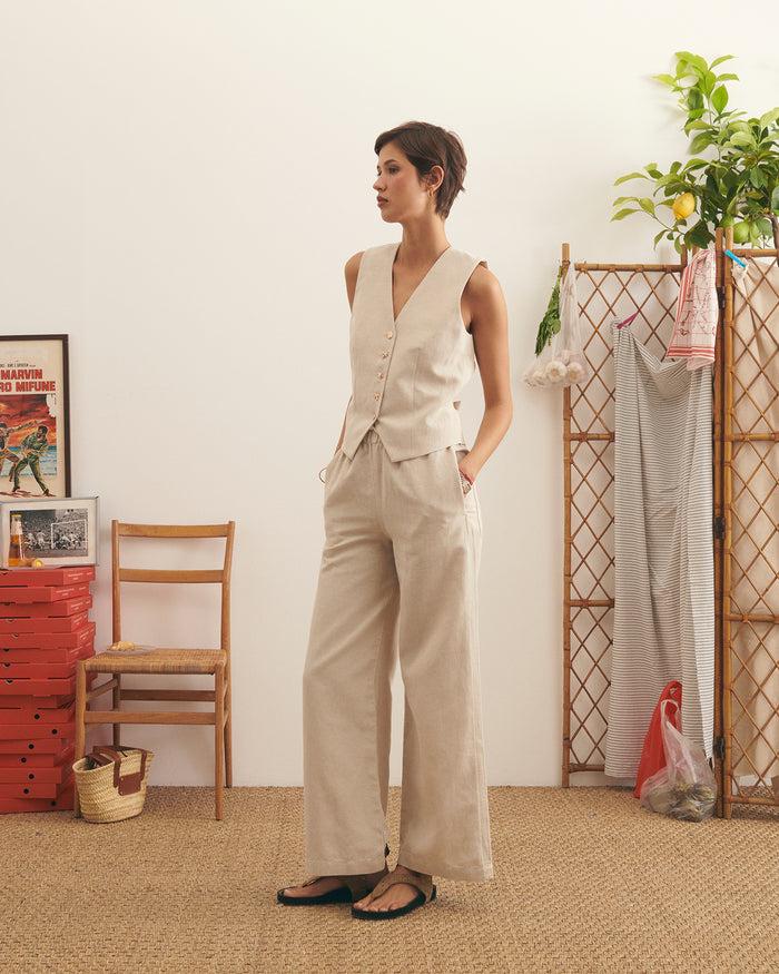 Maison Labiche Le Pantalon Lauth "en Coton Et Lin"