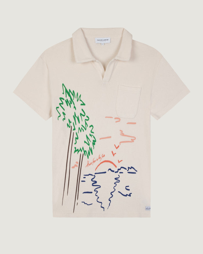 maison labiche Le Polo Monclar 'en éponge printé'