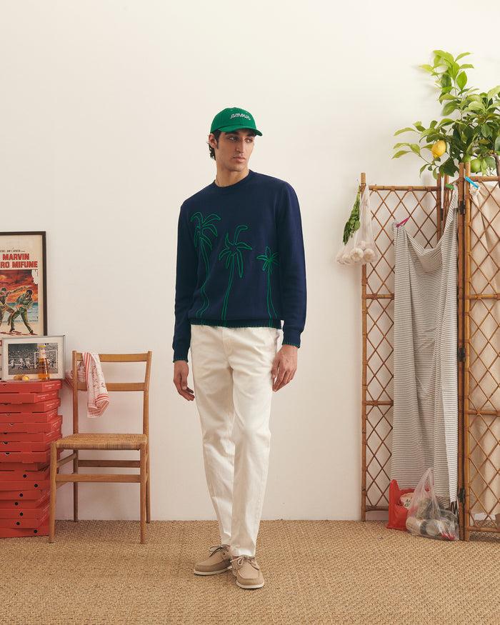 Maison Labiche Le Pull Grand Cerf "palmier"