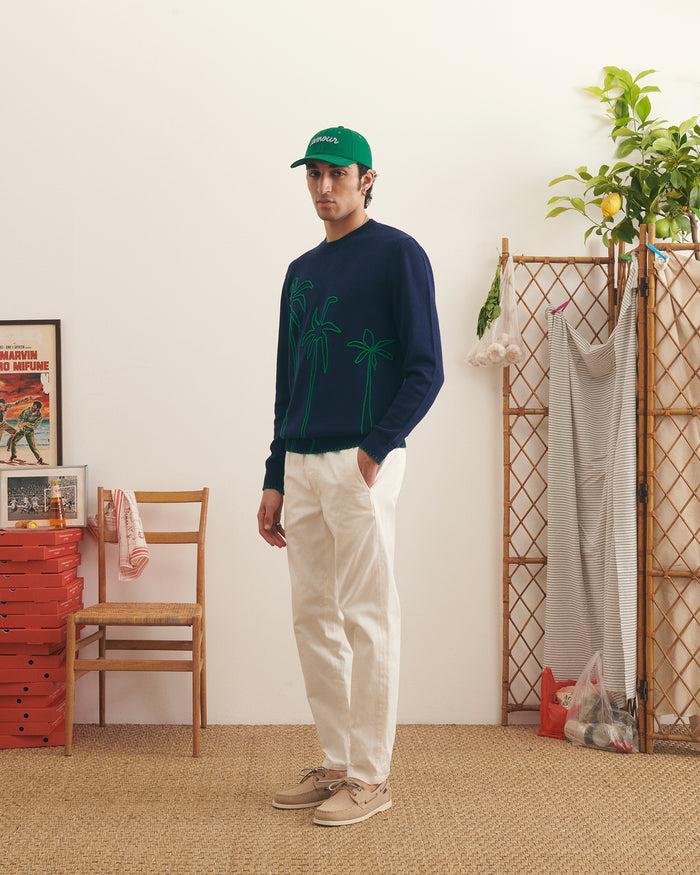 Maison Labiche Le Pull Grand Cerf "palmier"