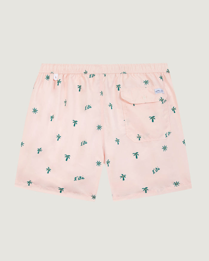 Maison Labiche Le Short De Bain Maillot "palmiers"