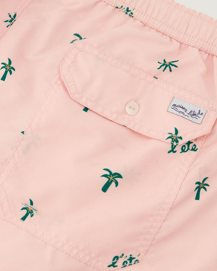 Maison Labiche Le Short De Bain Maillot "palmiers"