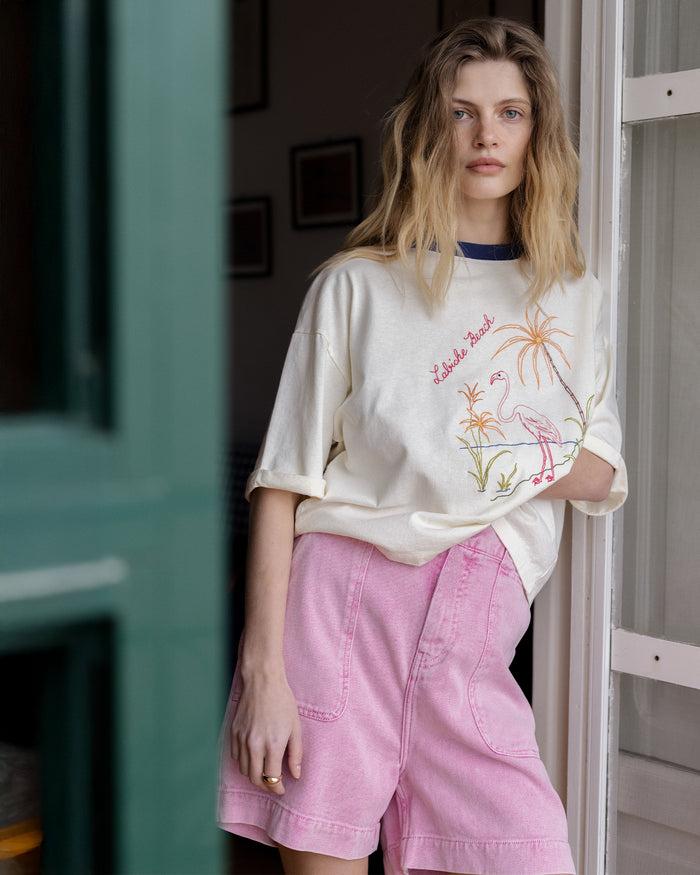 Maison Labiche Le Tee-shirt Alesia "flamingo"