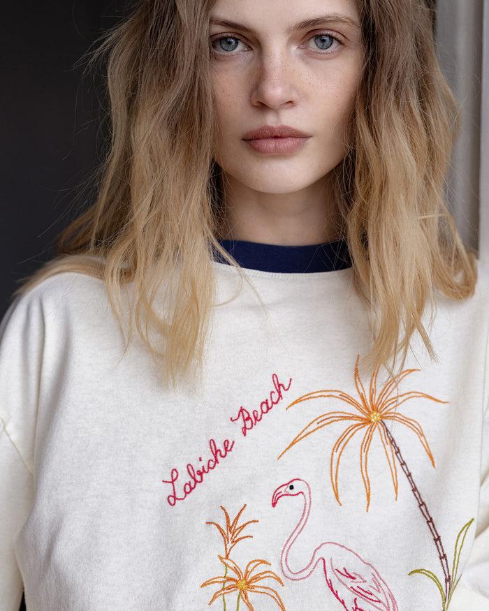 Maison Labiche Le Tee-shirt Alesia "flamingo"