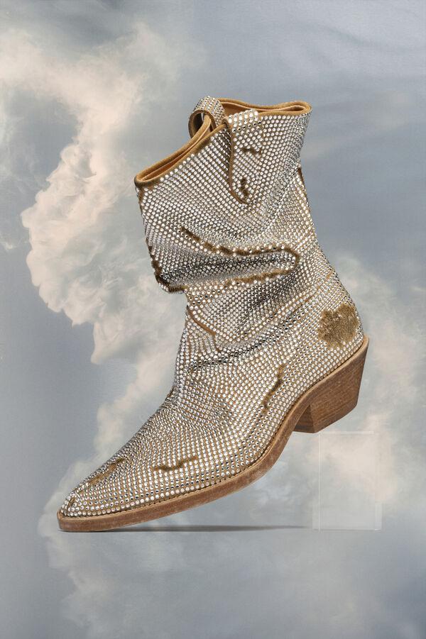 maison margiela Bottes Tabi d'inspiration western à cristaux