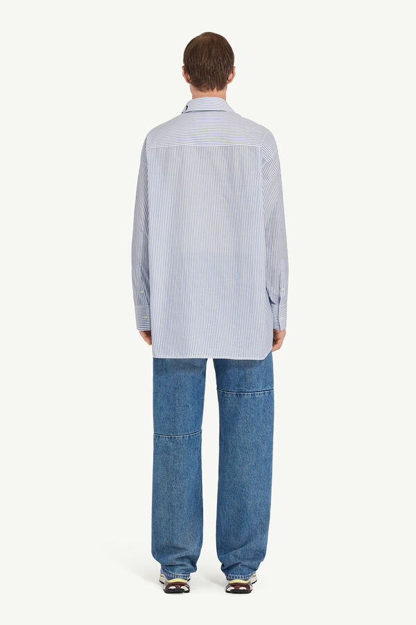 Maison Margiela Chemise Asymétrique à Rayures En Popeline De Coton