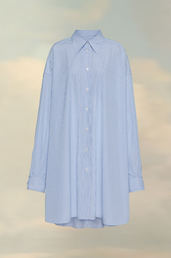 Maison Margiela Chemise Fines Rayures Popeline De Coton