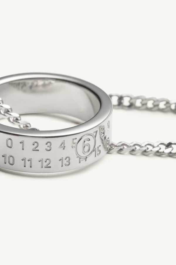 Maison Margiela Collier à Pendentif Anneau Numeric Minimal Signature