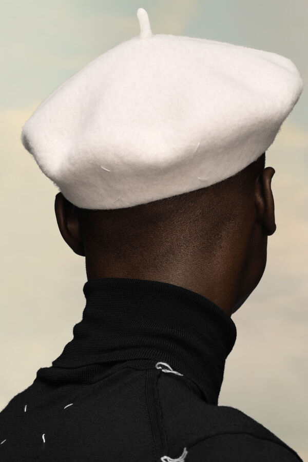 maison margiela Béret en laine épaisse