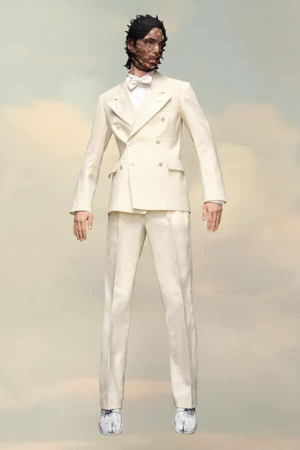 Maison Margiela Blazer En Mohair Et Soie