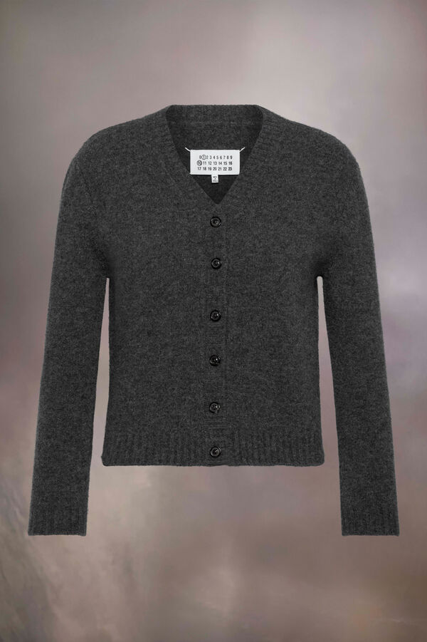 maison margiela Cardigan en laine d'agneau lavée