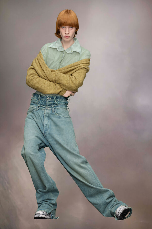 Maison Margiela Cardigan En Maille Boulochée