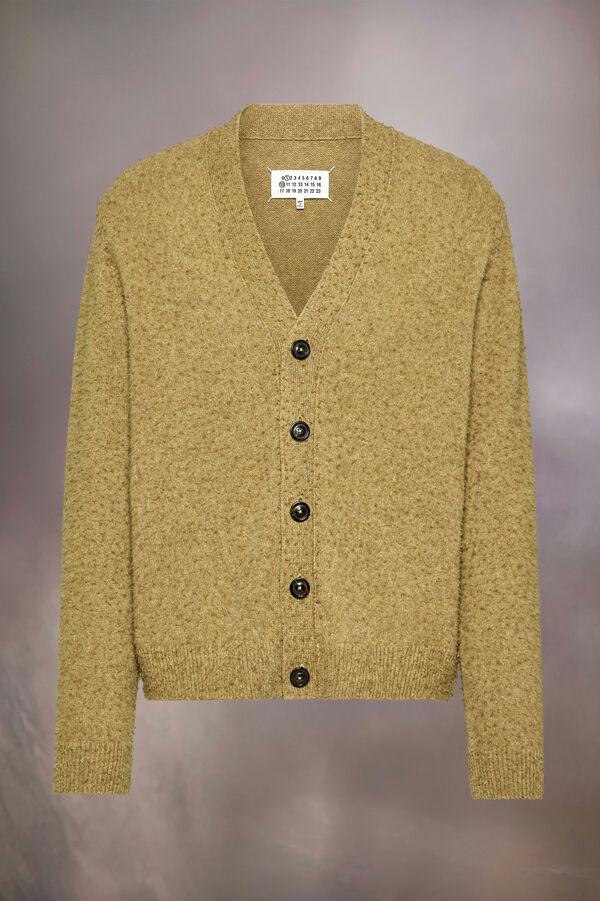 maison margiela Cardigan en maille boulochée