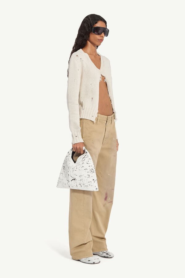 Maison Margiela Cardigan En Maille Peinte