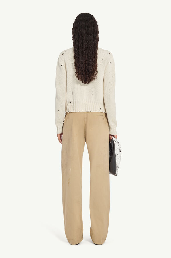 Maison Margiela Cardigan En Maille Peinte