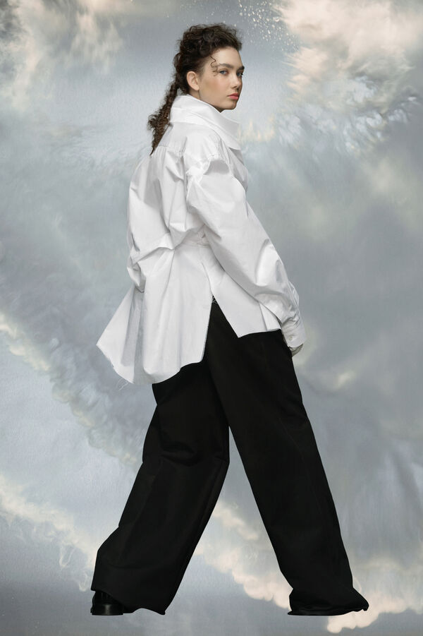 Maison Margiela Chemise En Popeline De Coton Brut
