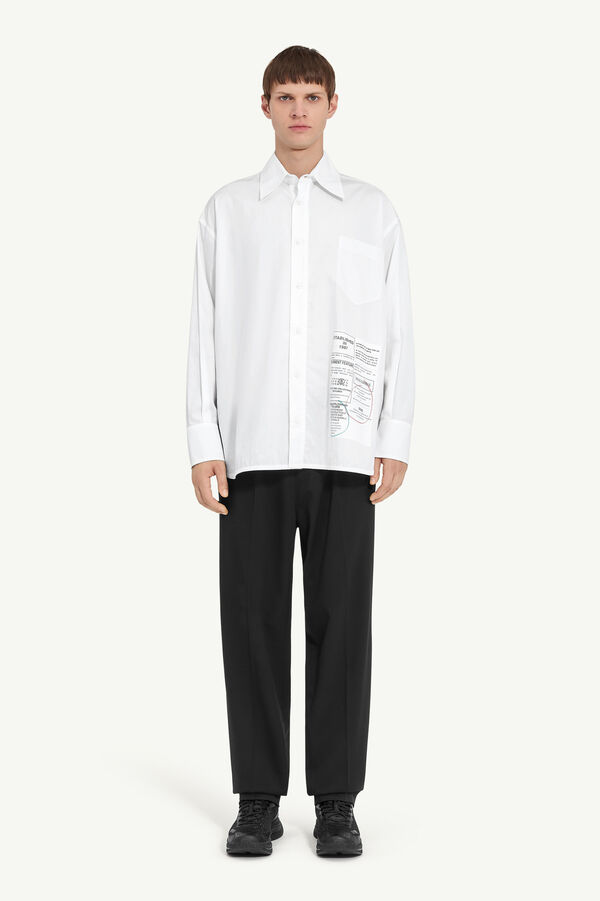 maison margiela Chemise imprimé journal