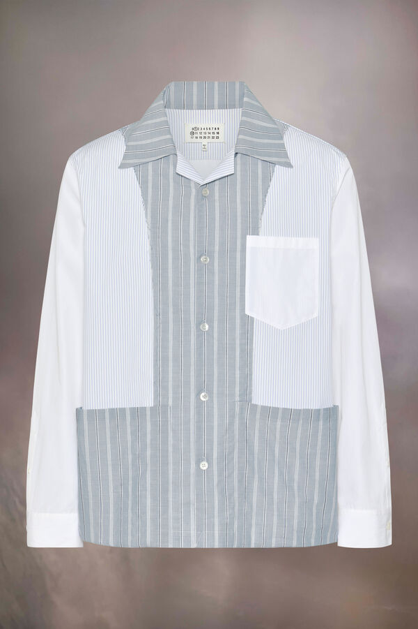 Maison Margiela Chemise Patchwork à Fines Rayures