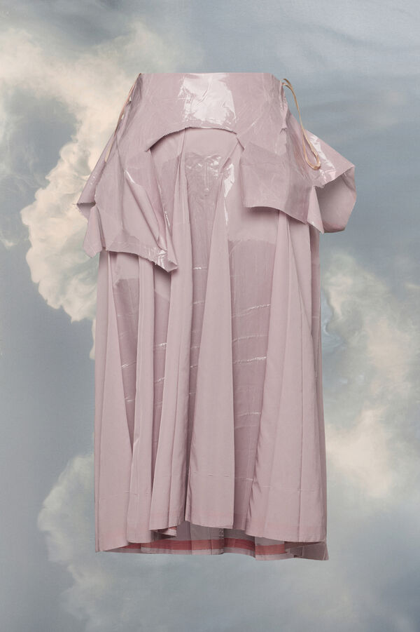 Maison Margiela Jupe Midi En Taffetas Laminé