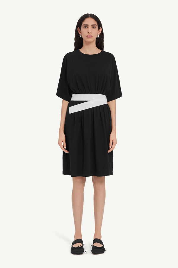 maison margiela Mini robe en jersey Taped
