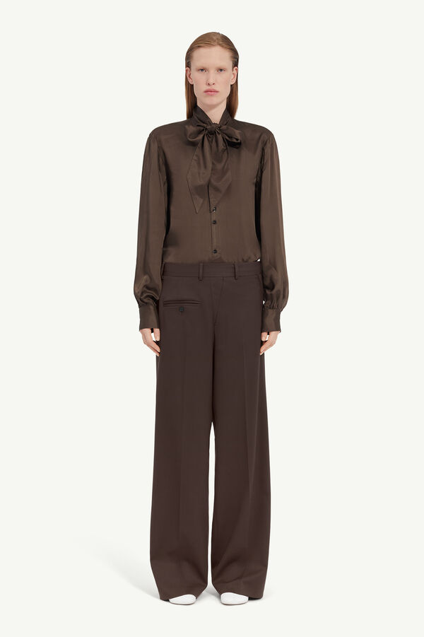 maison margiela Pantalon en laine mélangée Twist