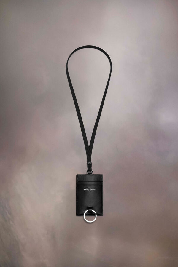 maison margiela Porte-cartes à logo avec cordon