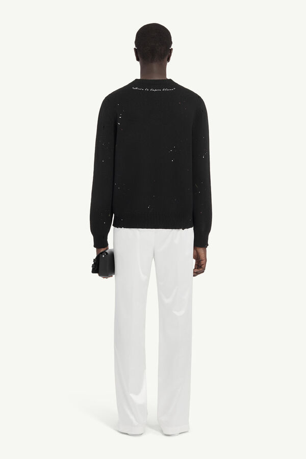 Maison Margiela Pull Imprimé Lapin Blanc
