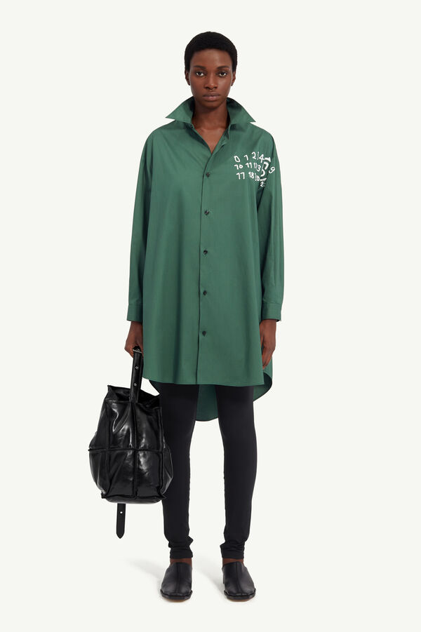 maison margiela Robe chemise en popeline