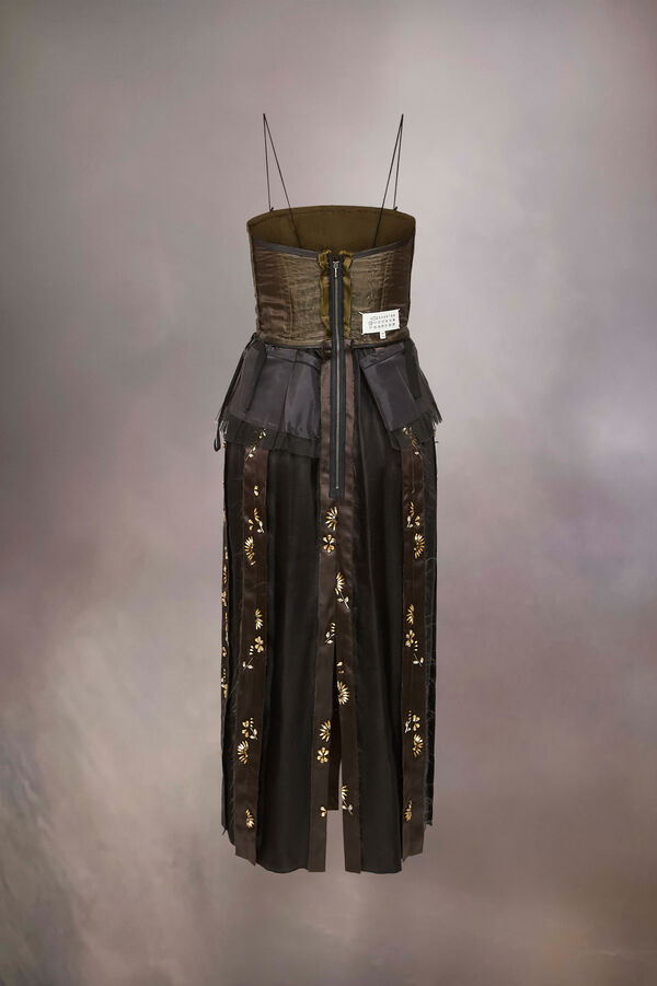 Maison Margiela Robe En Soie Décortiqué