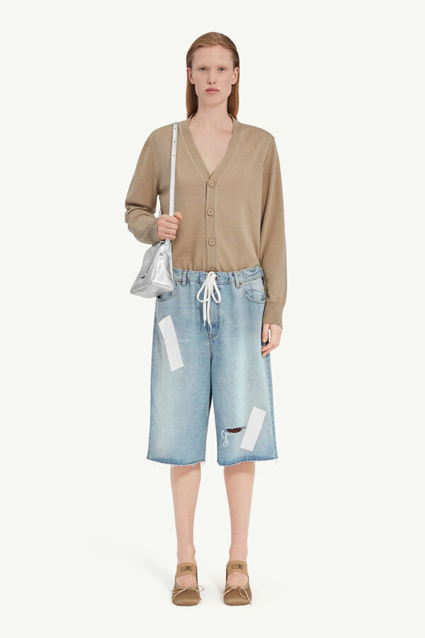 maison margiela Short en denim Taped