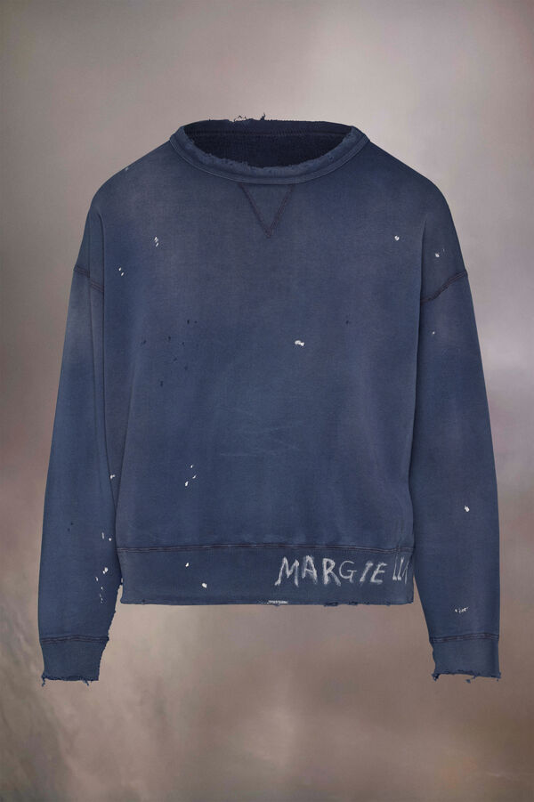 maison margiela Sweat-shirt à logo manuscrit